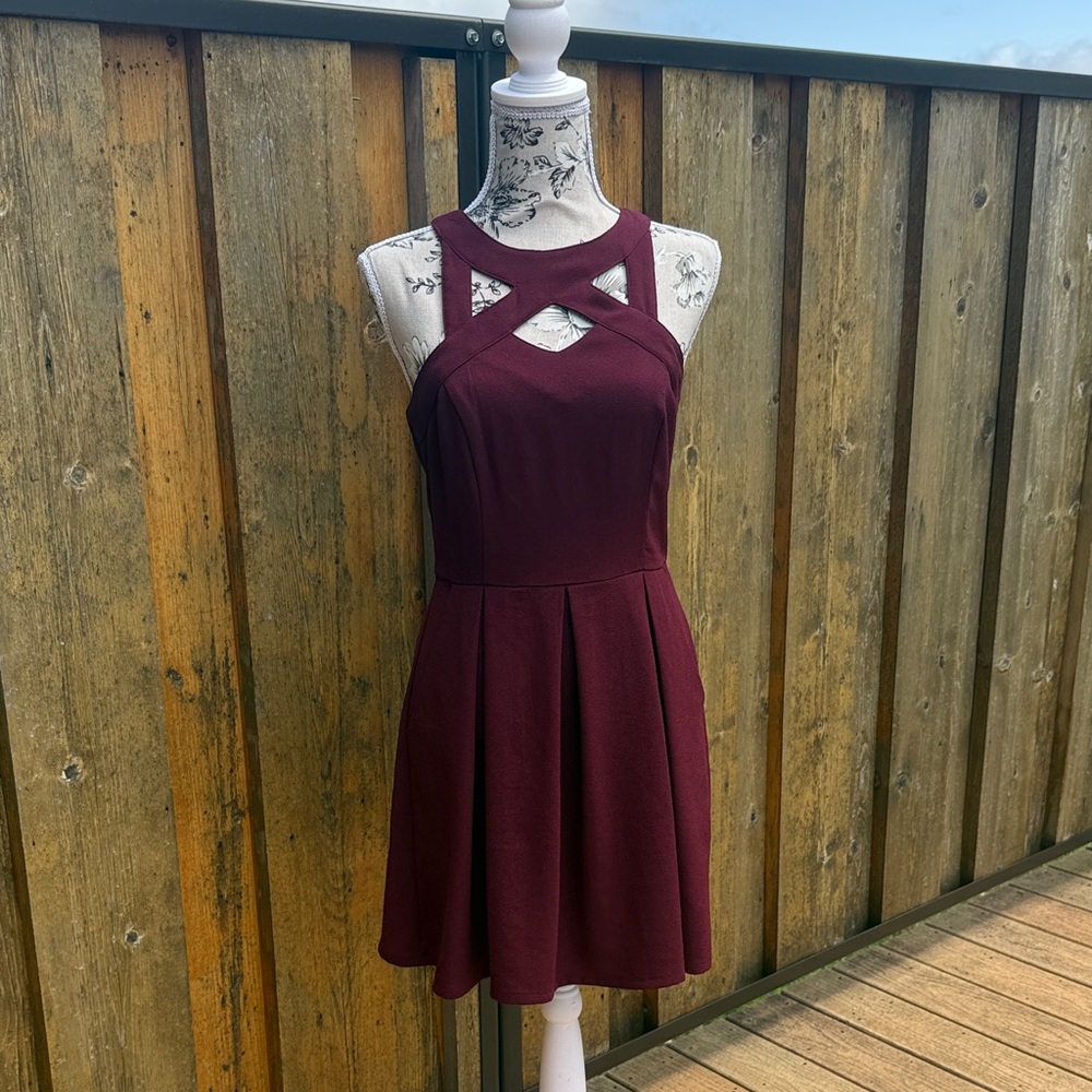 Speechless Burgundy Mini Dress